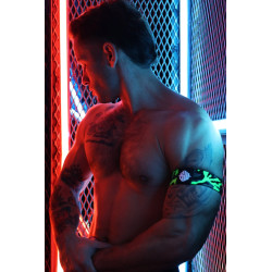 Breedwell Brassards Neo Camo Noir-Vert Neon